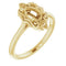 10K Yellow7x5 mm Oval Ring Mounting