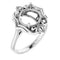 14K White10 mm Round Ring Mounting
