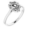 18K White5.2 mm Round Ring Mounting