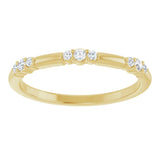 14K Yellow Gold 1/8 CTW Lab-Grown Diamond Stackable Ring