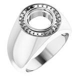 10K White 8.8 mm Round Ring Mounting