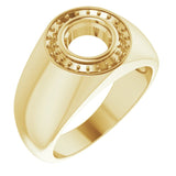 14K Yellow 7 mm Round Ring Mounting