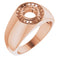 10K Rose 6 mm Round Ring Mounting