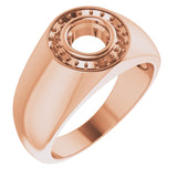 18K Rose 6 mm Round Ring Mounting
