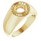 14K Yellow 6 mm Round Ring Mounting