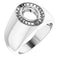 14K White 8x6 mm Oval Ring Mounting