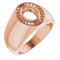 18K Rose 8x6 mm Oval Ring Mounting
