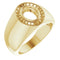 10K Yellow 8x6 mm Oval Ring Mounting