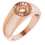 18K Rose 4.1 mm Round Ring Mounting