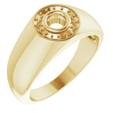 14K Yellow 4.1 mm Round Ring Mounting