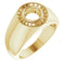 14K Yellow 6.5 mm Round Ring Mounting