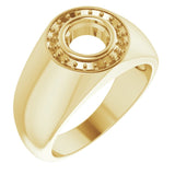18K Yellow 6.5 mm Round Ring Mounting