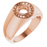 18K Rose 5.5 mm Round Ring Mounting
