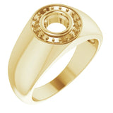 18K Yellow 5.5 mm Round Ring Mounting