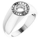14K X1 White 5.2 mm Round Ring Mounting