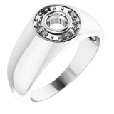 10K White 4.4 mm Round Ring Mounting