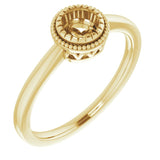 14K Yellow 5 mm Round Ring Mounting
