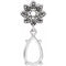 Platinum 8x5 mm Pear Floral-Inspired Pendant Mounting