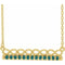 14K Yellow Natural Alexandrite Infinity-Inspired Bar 16