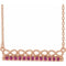 14K Rose Natural Pink Tourmaline Infinity-Inspired Bar 16