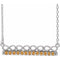Platinum Natural Citrine Infinity-Inspired Bar 16