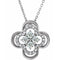Platinum 1/3 CTW Natural Diamond Clover 18