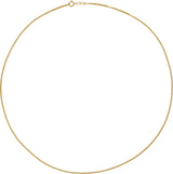 14K Yellow Gold 1.3 mm Diamond-Cut Box 16" Chain