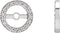 14K White Gold 1/8 CTW Natural Diamond Earring Jackets with 5.3 mm ID