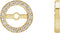 14K Yellow Gold 1/8 CTW Natural Diamond Earring Jackets with 5.3 mm ID