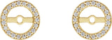14K Yellow Gold 1/8 CTW Natural Diamond Earring Jackets with 5.3 mm ID