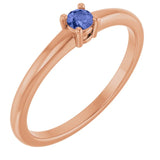 14K Rose Natural Tanzanite Ring