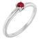 Platinum Natural Ruby Ring